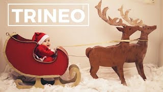 IDEAS PARA NAVIDAD Trineo Tirado Por Renos  Tutorial Creativo [upl. by Grobe626]