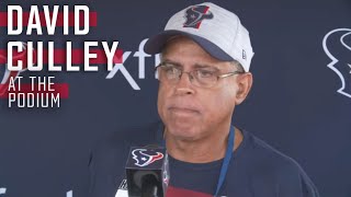 David Culley Meets with the Media Ahead of Texans Training Camp [upl. by Eillas]