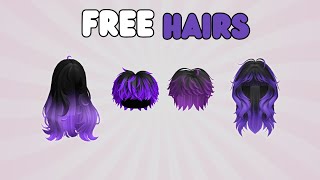 GET 30 FREE PURPLE HAIRS AND ITEMS IN ROBLOX [upl. by Prestige]