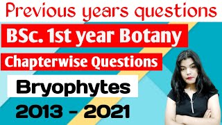 Previous year questions  Bryophytes  BSc 1st semester Botany  K U [upl. by Swec]