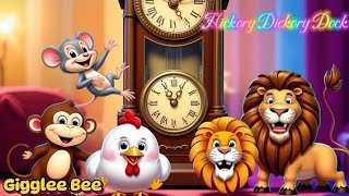 Hickory Dickory Dock 🕰️🐭 Fun Animal Adventure Song for Kids 🐒🐔🦁🐴 CoComelon Bebefinn Pinkfong [upl. by Jew153]