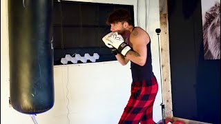 8 Month SOLO Boxing  Bag Work [upl. by Aisatan]