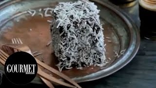 Triplechocolate lamingtons  Gourmet Traveller [upl. by Pirri499]