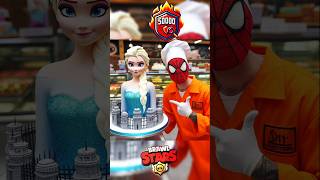 Brawlstar Rank 33 💪 prison Cake 🍰🍰 spiderman elsa marvel brawlstars [upl. by Swanson662]