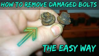 How To Remove A Damaged Bolt  Head Rounded Or Badly Corroded DIY [upl. by Klara829]