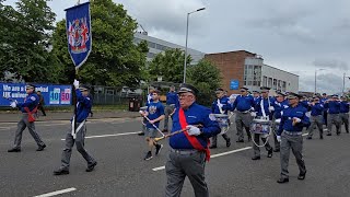 County Grand Orange Lodge of Glasgow juvenile fun day paradePartick Protestant boys flute band 2024 [upl. by Akimet]