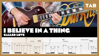 The Darkness  I Believe in a Thing Called Love  Guitar Tab  Lesson  Cover  Tutorial [upl. by Hploda68]