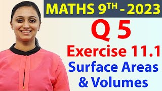 Q 5 Ex 111 Page No 141 Surface Areas amp Volumes NCERT Class 9th Maths New Syllabus 2023 CBSE [upl. by Katzen33]