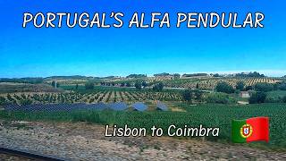 Lisboa to Coimbra  Comboios de Portugals Alfa Pendular [upl. by Werdnaed214]