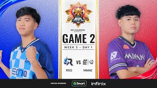 MPL PH S13  W3D1  RSG vs MNNE  GAME 2 [upl. by Aniratac]