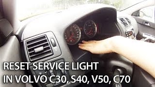 How to reset SRI service reminder indicator in Volvo V50 S40 C30 C70 S60 S80 V70 SRL maintenance [upl. by Kalmick]