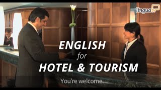 Learn English for Hotel and Tourism quotChecking into a hotelquot  English course by LinguaTV [upl. by Georgeta]