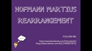 HOFMANN MARTIUS REARRANGEMENT [upl. by Laerdna]