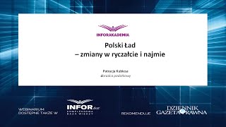 Webinarium Polski Ład – zmiany w ryczałcie [upl. by Noirrad]