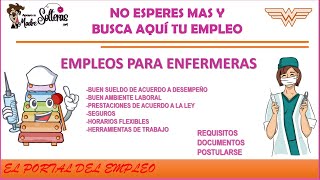 👩‍🔬 Enfermera 🩺 Bolsa de trabajo 20222023 Empleo y Vacantes Beneficios Requisitos Postulación [upl. by Maggee464]