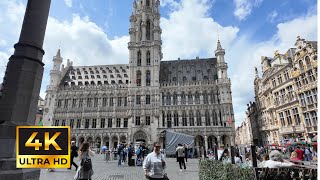 Grand Place Brussels city walking tour  Visite à pied de Bruxelles [upl. by Tsirc822]