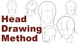 Portrait Drawing Basics 13  How To Draw A Simple Head Loomis Method [upl. by Naida617]