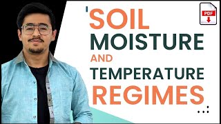 SOIL MOISTURE REGIMES AND SOIL TEMPERATURE REGIMES soilscience icarjrf [upl. by Adnirol]