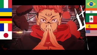 Sukunas Domain Expansion 20 in different languages  Jujutsu Kaisen [upl. by Timothee204]