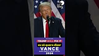 🎉 Discurso de Vitória Histórico de Donald Trump em 2024 DUBLADO COM IA [upl. by Corell]