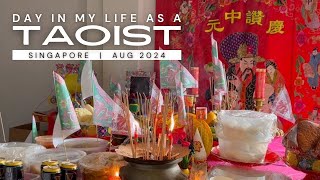 Hungry Ghost month What we prepared amp how we prayed at a Taoist shrine  Life in Singapore Vlog [upl. by Aremus]