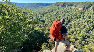 Hiking to Stagecoach Via South Rim Trail inside Savage Gulf State Park [upl. by Yekcor]