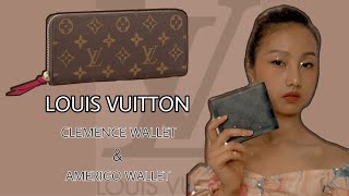 รีวิว กระเป๋าตังค์ รุ่นยอดนิยม Louis Vuitton Clemence Wallet and Amerigo Wallet [upl. by Eba3]