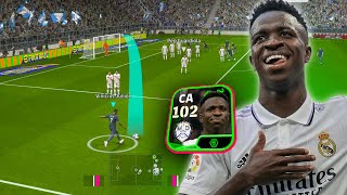 Vinicius Jr 102 O pesadelo de qualquer Zagueiro no eFootball 25 Mobile [upl. by Antonio537]