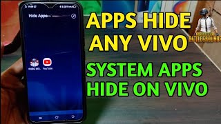 How to hide apps in any vivo mobile  vivo apps hide [upl. by Sad]