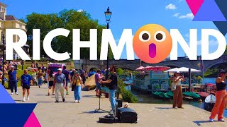 Walk 4k Richmond  Sunny Sunday  United Kingdom [upl. by Ammej]