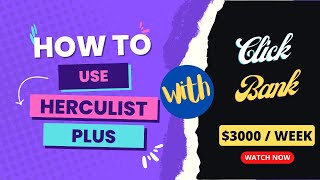 HercuList Learn how to use HercuList Plus amp ClickBank [upl. by Santa]