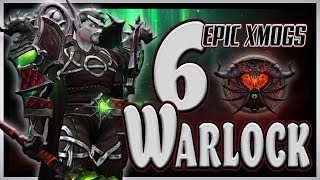 World of Warcraft BFA  6 Unique Warlock Transmog Sets [upl. by Llerud]