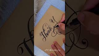 FLOURISHING THANK YOU  CALLIGRAPHY LETTERING  JAY M GARCIA [upl. by Jobe]