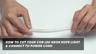 How to cut COB LED neon rope light LED strip light quickly [upl. by Ariamoy]