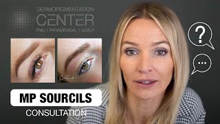 Le maquillage permanent des Sourcils Poudrés en Dermopigmentation par Carole Evrard Experte Europe [upl. by Hughett]