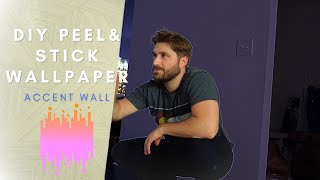 How to Install Peel and Stick Wallpaper DIY Accent Wall [upl. by Burd]