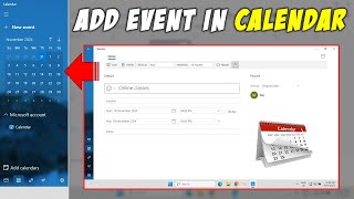 How to Add Event and Meeting in Calendar in Windows 11 [upl. by Eocsor]