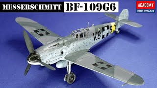 Academy 172 Scale Messerschmitt BF109G6 Brush Painted [upl. by Zoldi]