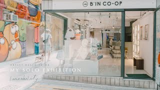 Prepare My Solo Exhibition With Me｜Hong Kong Illustrator Artist Vlog  香港イラストレーターの一日個展用のプレイリスト 插畫展 [upl. by Ybloc]