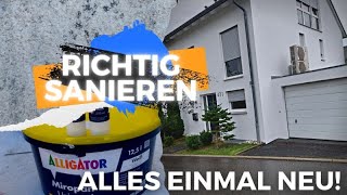 Fassade NEU streichen  Algen und Moos entfernen  Risse sanieren  Malermeister Klinger [upl. by Atile]