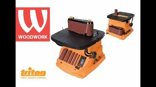 Triton TSPST450 450W  Oscillation Spindele amp Belt Sander  Обзор на английском языке [upl. by Nottus]