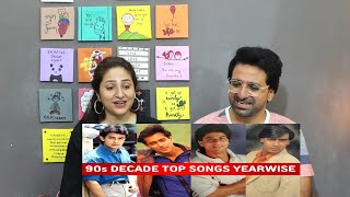 Pak Reacts to 90s Decade Top Songs Each Year 19901999  Evergreen Bollywood Songs Of 90s Decade [upl. by Anilram]