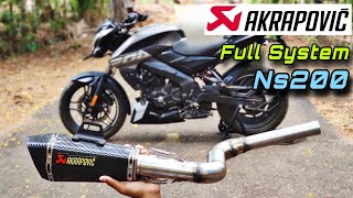 Exhaust Modification In Ns200  Akrapovic💨  Fully Modified  Installation Detailed [upl. by Atterol322]