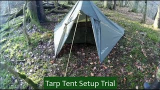 Tarp Tent Setup Trial [upl. by Abdu493]