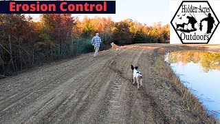 Pond Dam Erosion Control Work 4K [upl. by Enrobso]