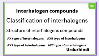 Interhalogen compoundsstructures of interhalogen compoundsclassification of interhalogens [upl. by Cavil]