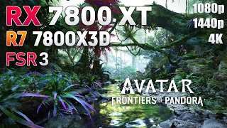 Avatar  Frontiers of Pandora  RX 7800 XT  R7 7800X3D  1080p  1440p  4K [upl. by Nodlew463]