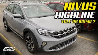 VOLKSWAGEN NIVUS HIGHLINE 2021 CINZA MOONSTONE EM DETALHES Fast Car View [upl. by Yehudit]