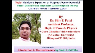 Multipole Expansion of Magnetic Vector Potential [upl. by Hardin]