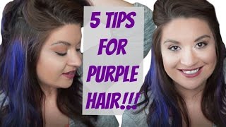 5 TIPS FOR PURPLE HAIR Make your color last LONGER [upl. by Cordell]